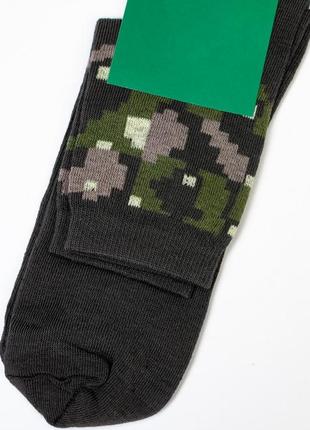 Бавовняні шкарпетки з камуфляжним принтом1 фото