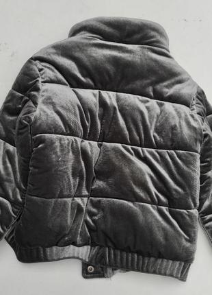 Next классная теплая куртка пуфер велюр zara mango benetton стиль3 фото