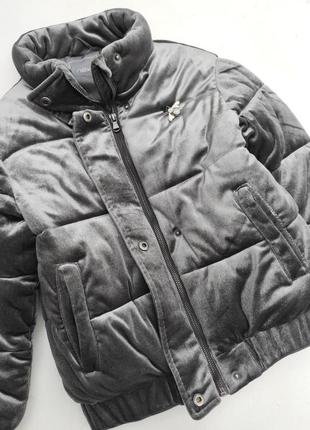 Next классная теплая куртка пуфер велюр zara mango benetton стиль7 фото