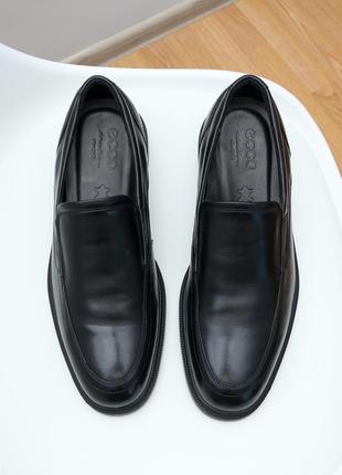 Кожаные мужские лоферы туфли ecco оригинал на стопу 28 см2 фото