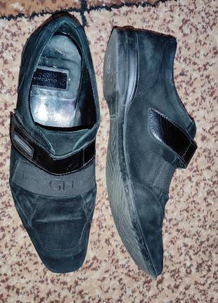 Туфлі замшеві чорні giatoma niccoli3 фото