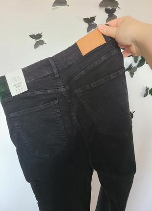 Базовые джинсы коттон джеггенсы черные скини skinny vintage zara s m l 4060/2507 фото