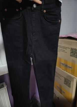 Базовые джинсы коттон джеггенсы черные скини skinny vintage zara s m l 4060/2506 фото