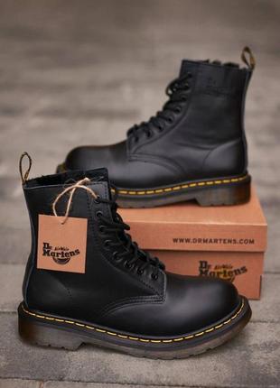 Ботинки dr martens мех женские кожаные ботинки martens, мартинсы зима4 фото