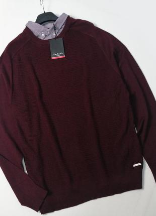 Новий чоловічий светр "двійка" з коміром від сорочки pierre cardin