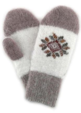Теплі вовняні рукавиці