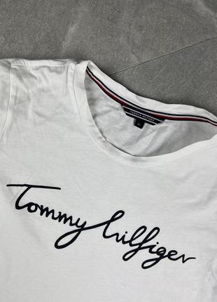 Tommy hilfiger футболка женская белая1 фото