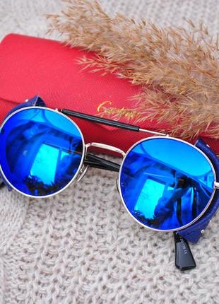 Фірмові круглі окуляри сонцезахисні 2в1 havvs polarized з бічної шорой унісекс5 фото