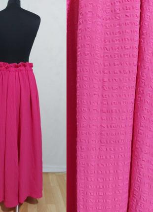 Винтажная шикарная юбка цвета фуксии пояс на резинке jaeger  made in great britain7 фото