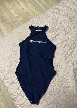 Купальник 🩱 женский классный слитый champion оригинал бренд с логотипом классный