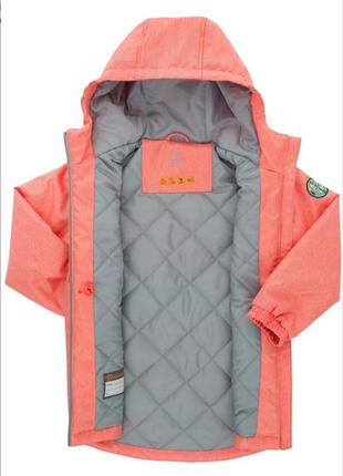 Крутая демисезонная куртка outwenture кораллового цвета 4-6 лет5 фото
