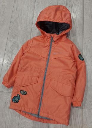 Крутая демисезонная куртка outwenture кораллового цвета 4-6 лет2 фото