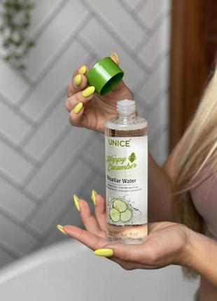 Мицеллярная вода с экстрактом огурца unice, 250 мл