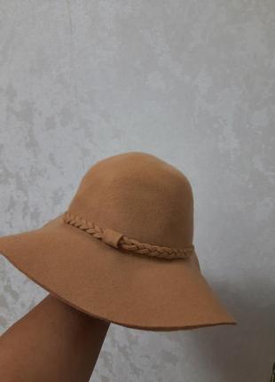 Стильна вовняна шляпа капелюшок1 фото