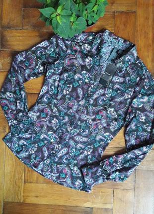Sale.приталені сорочка mango в китайських огірках, s і xl.