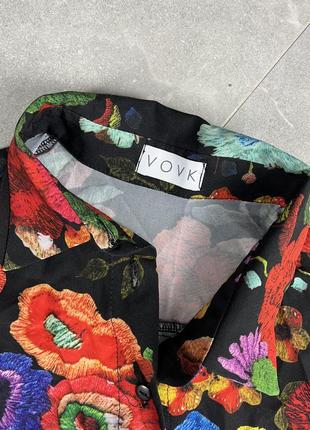 Vovk костюм жіночий брюки сорочка з квітками принт4 фото