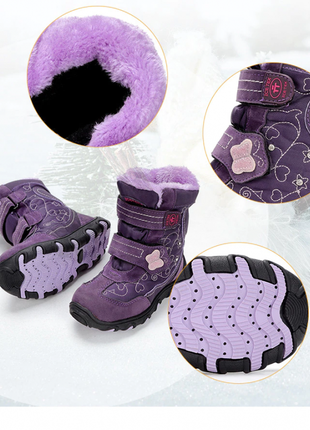 Термо черевики фіолетові з мембраною єврозима3 фото