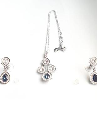Swarovski ожерелье и серьги украшения оригинал новое