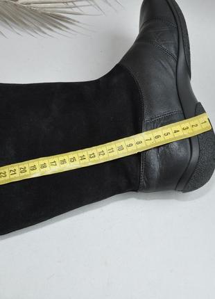 Шкіряні зимолві чобітки на широку ніжку вельку повноту британія3 фото