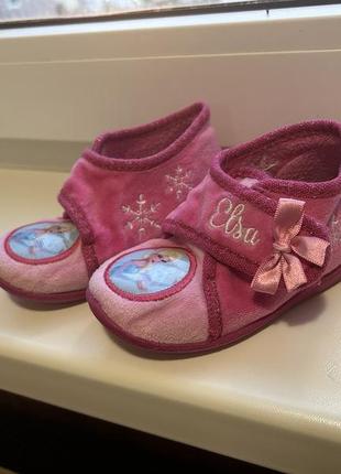 Текстильные детские тапочки для девочки 23 размер