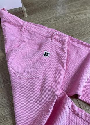 Вельветовые розовые брюки2 фото