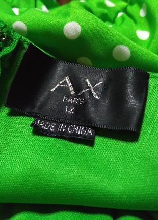 Зеленый короткий комбинезон в горошек от ax paris10 фото