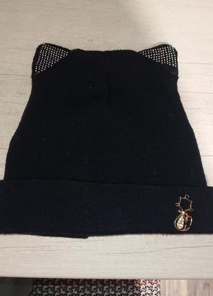 Теплая шапка с ушками р.52/54/56