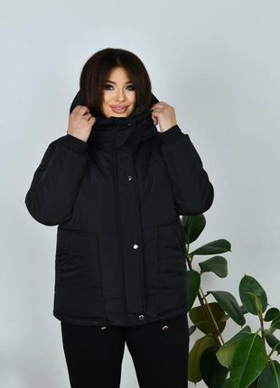 Женская зимняя куртка пуховик с капюшоном аляска размеры 46-507 фото