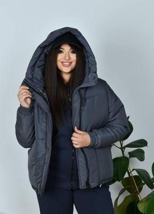 Женская зимняя куртка пуховик с капюшоном аляска размеры 46-509 фото