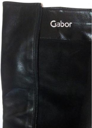 👢👢👢 стильные кожаные демисезонные сапоги на каблуке от gabor, р.37-37,5 код a37197 фото