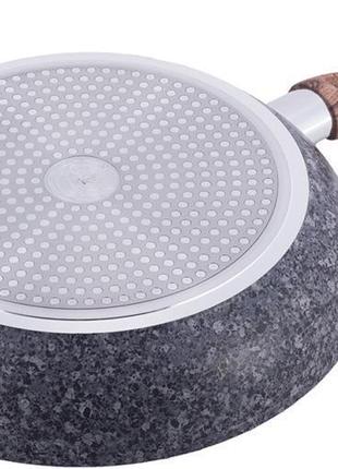 Сковорода kamille grey marble ø28см индукционная с антипригарным покрытием3 фото