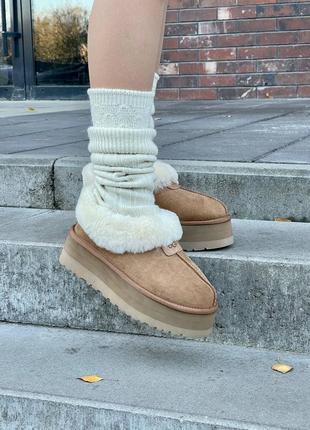 Ugg coquette platform chestnut жіночі угги новинка 2023