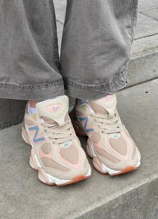 Жіночі кросівки nb 9060 ‘beige pink blue’6 фото