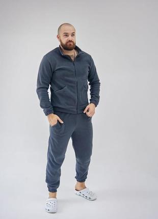 Пижама мужская флисовая на молнии домашний мужской костюмр.l,xl,2xl,3xl6 фото