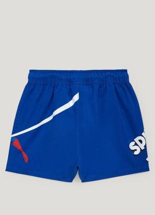 Пляжные шорты для мальчика, рост 98/104, цвет синий2 фото
