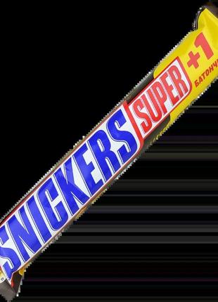 Шоколадний батончик snickers super 2+1 112,5 г (сникерс супер) 20шт/уп2 фото