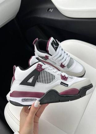 Женские кроссовки jordan retro 4 cherry black