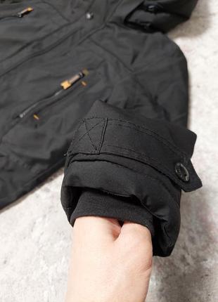 Подростковая добротная зимняя куртка парка (размер l)3 фото