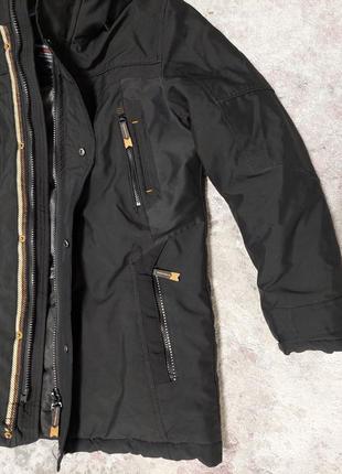 Подростковая добротная зимняя куртка парка (размер l)4 фото