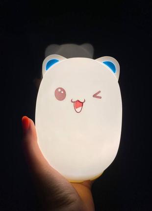 Нічник котик силіконовий