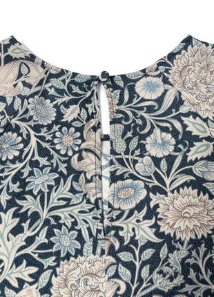 Дизайнерская цветочная блузка next x morris & co, l6 фото