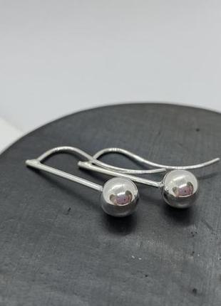 Серебряные серьги 925 проба (серебро, серебро)