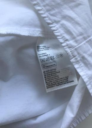 Хлопковая блуза рубашка h&m с объемными рукавами драпировками супер крой6 фото