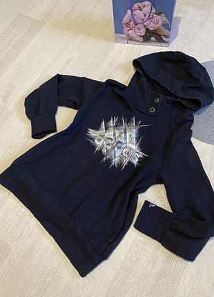 Толстовка adidas свитшот кофта с капюшоном черного цвета