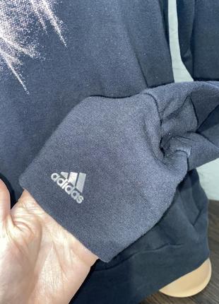Толстовка adidas свитшот кофта с капюшоном черного цвета4 фото