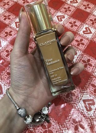 Тональна основа{крем} оригінал clarins true radiance spf15 {113}