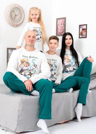 Новорічна піжама тепла, новогодняя пижама теплая, новорічна піжама family look2 фото