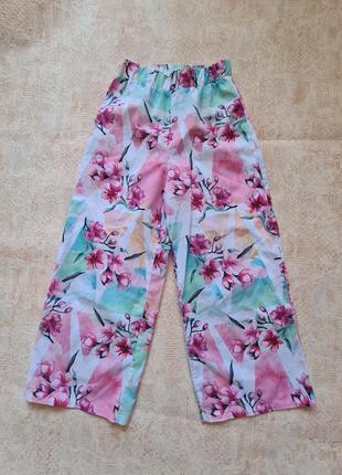 Летние, яркие кюлоты для девочки