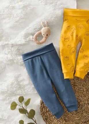 6-12 мес набор штанов для мальчика ползунки штаники трикотажные штаны пижамные домашние пижама слип2 фото