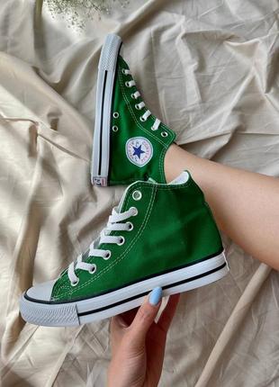 Кеди converse chuck taylor all star hi ‘green’8 фото